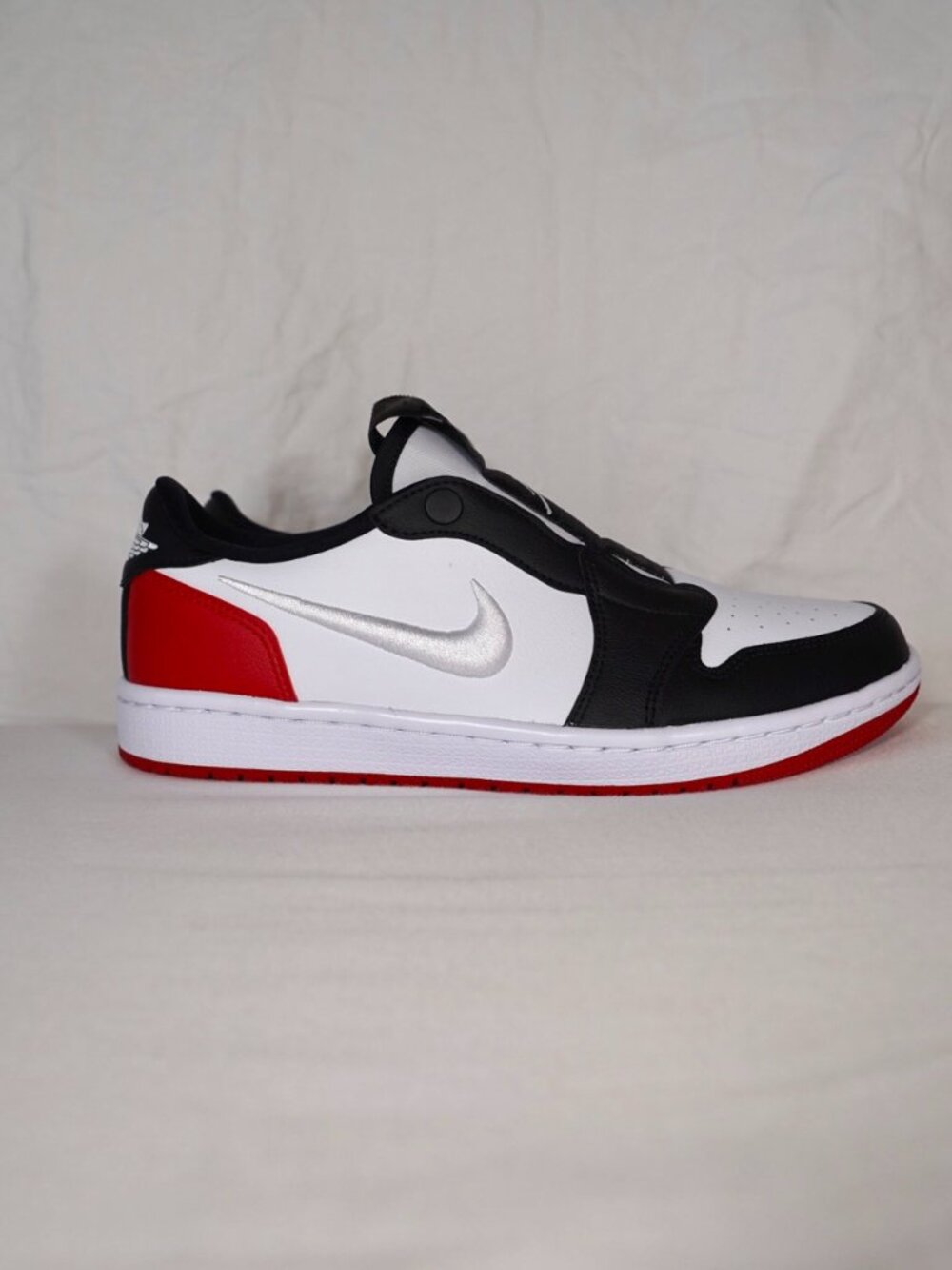 White Womens Air Jordan 1 Low Slip 'black toe'
